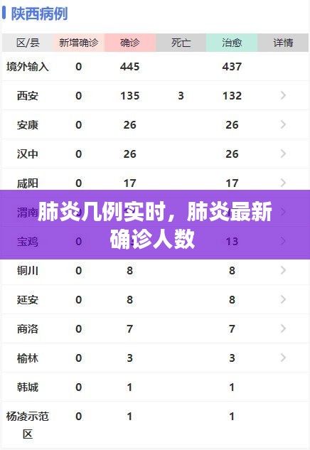肺炎幾例實(shí)時(shí)，肺炎最新確診人數(shù) 
