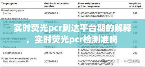 實時熒光pcr到達平臺期的解釋，實時熒光pcr檢測準嗎 