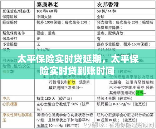 太平保險實時貸延期，太平保險實時貸到賬時間 