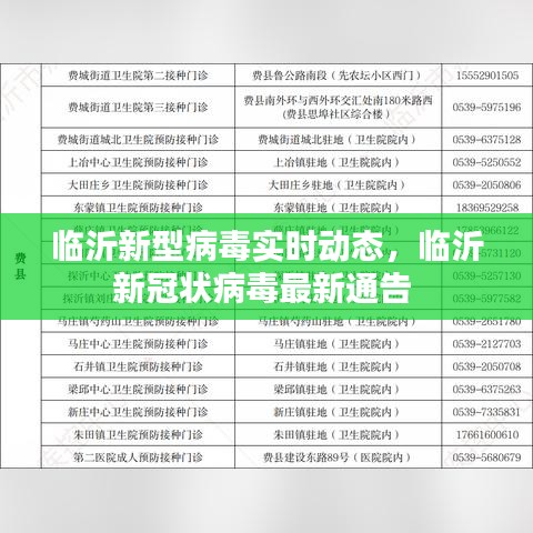 臨沂新型病毒實時動態(tài)，臨沂新冠狀病毒最新通告 